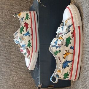 Converse Kids Shark Print Sneakers Infant Size 10 Hook & Loop